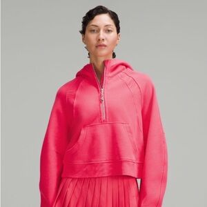 Lululemon Scuba Oversized Half Zip Hoodie Lip Gloss Size M/L